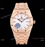 Audemars Piguet Lady Royal Oak 67650st Watch Rose Gold White Dial 33mm